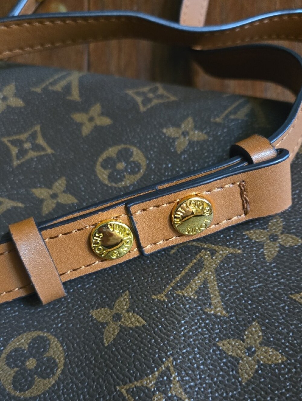 Brown Monogram Mini Dauphine Crossbody with Tan Adjustable Crossbody Strap *read - Picture 5 of 7